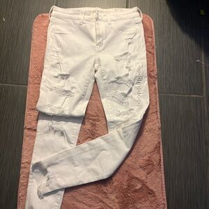 White Distressed Jeans